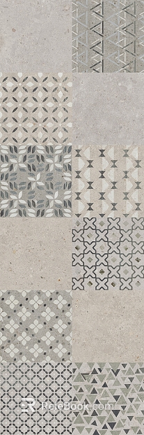 Light gray retro tile kitchen and bathroom floor wall surface texture