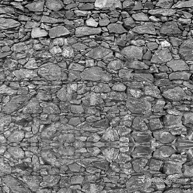 Culture Stone Black and White Stone Wall texture