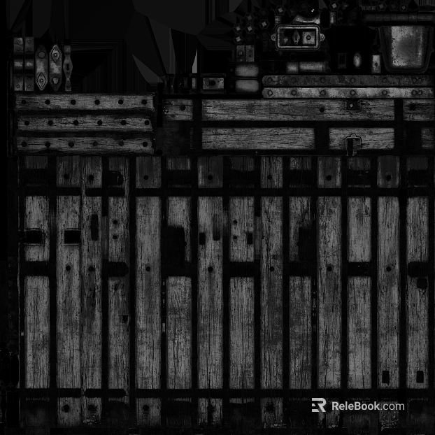 Industrial style dilapidated wooden door retro gate texture