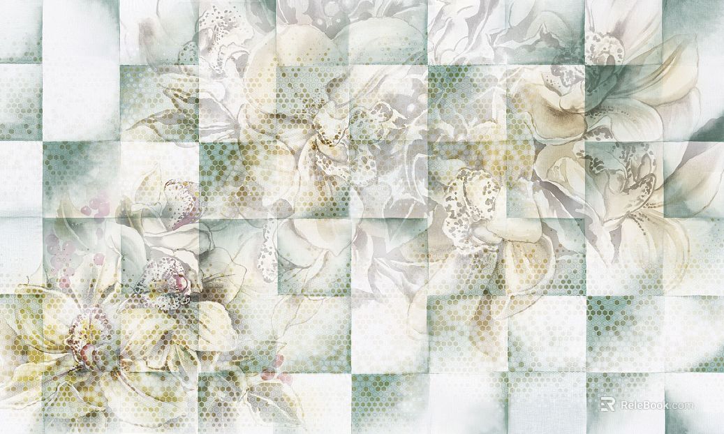 Modern Plant Pattern Wallpaper Square Wallpaper texture