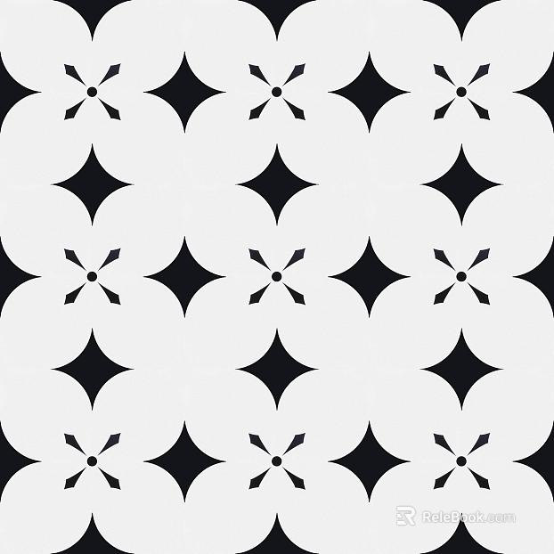 Modern simple black and white geometric tiles texture