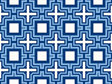 Modern geometric blue and white pattern wallpaper 3d model