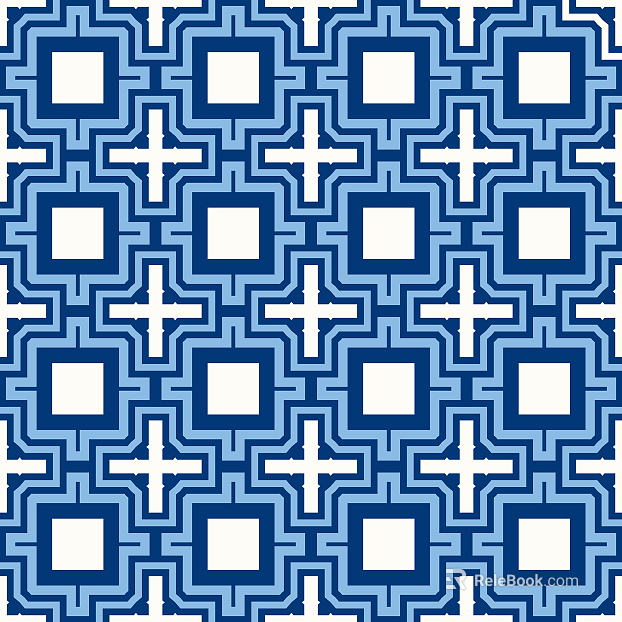 Modern geometric blue and white pattern wallpaper texture