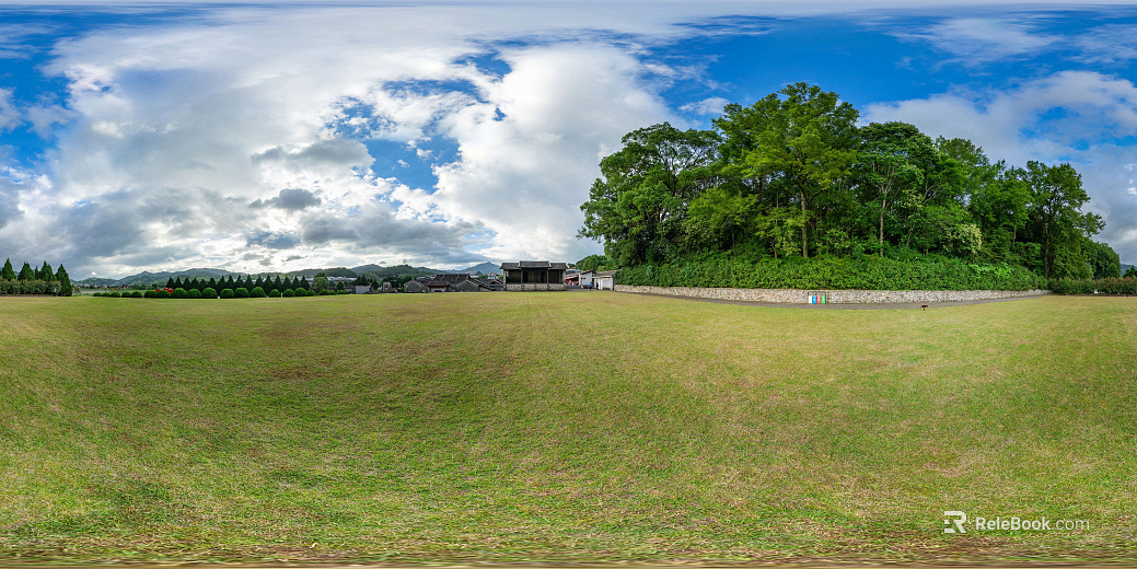 HDR ecological greening garden panorama texture