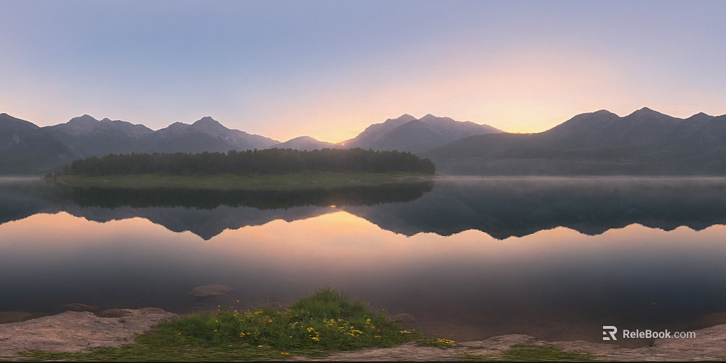 Outdoor Lake Dusk HDR texture