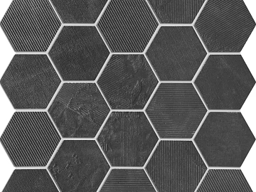 Hexagonal brick black hexagon texture (ID:ffaff3102)