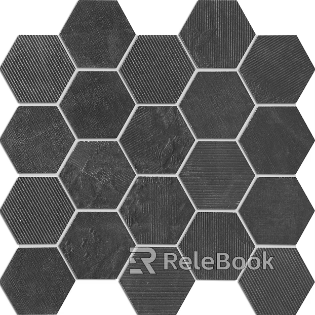 Hexagonal brick black hexagon texture