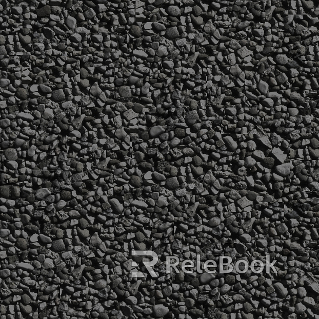 A gritty, textured image of gravel, showcasing small stones and pebbles in various shades of gray and brown, set against a backdrop of lush green vegetation.