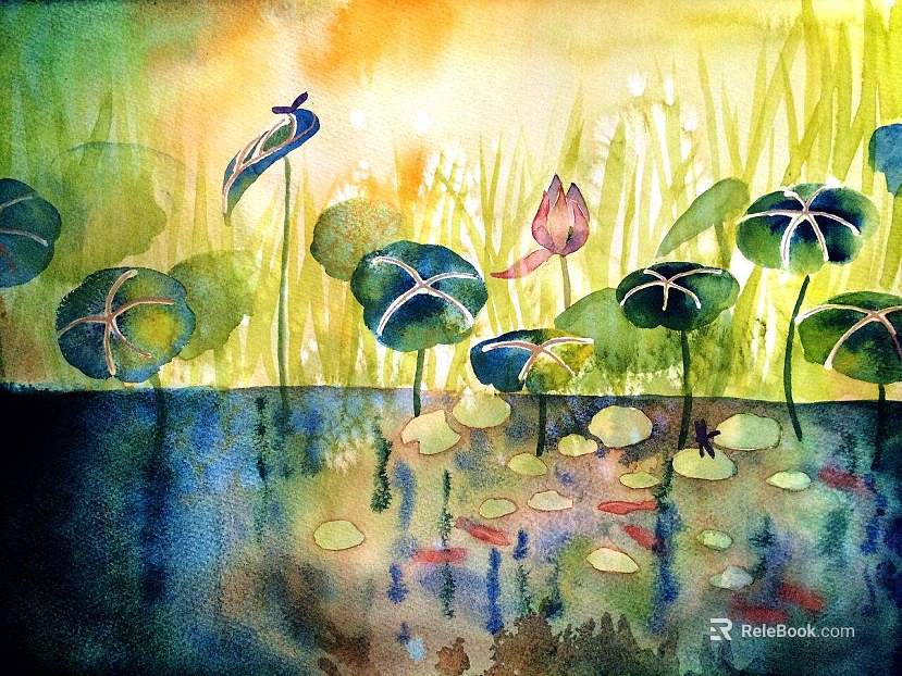 Plant painting texture