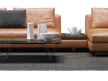 Caramel Fine-grain Leather Sofa Combo texture (ID:ffaeh259696)