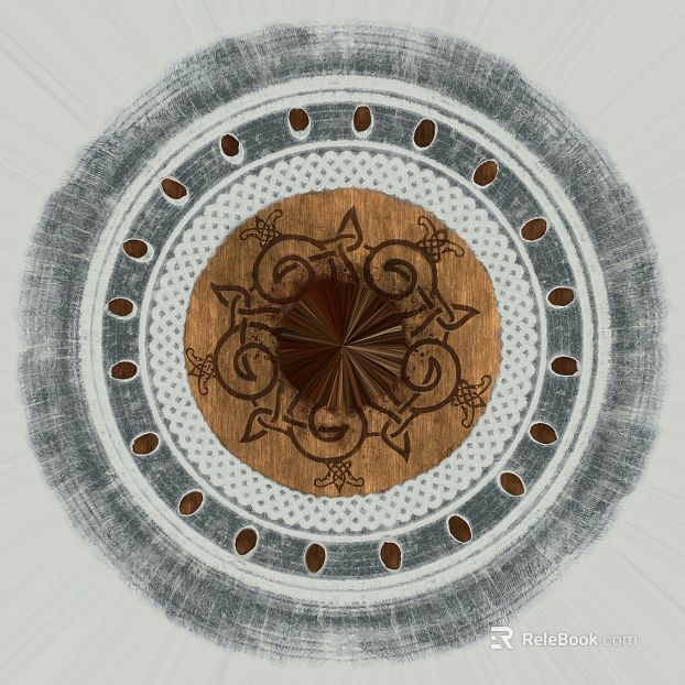 Retro Brown Grey Wood Decorative Totem texture