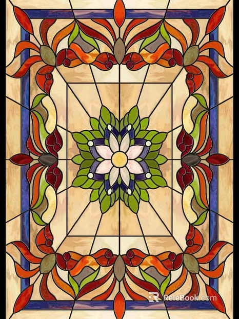 European-style retro painted glass texture