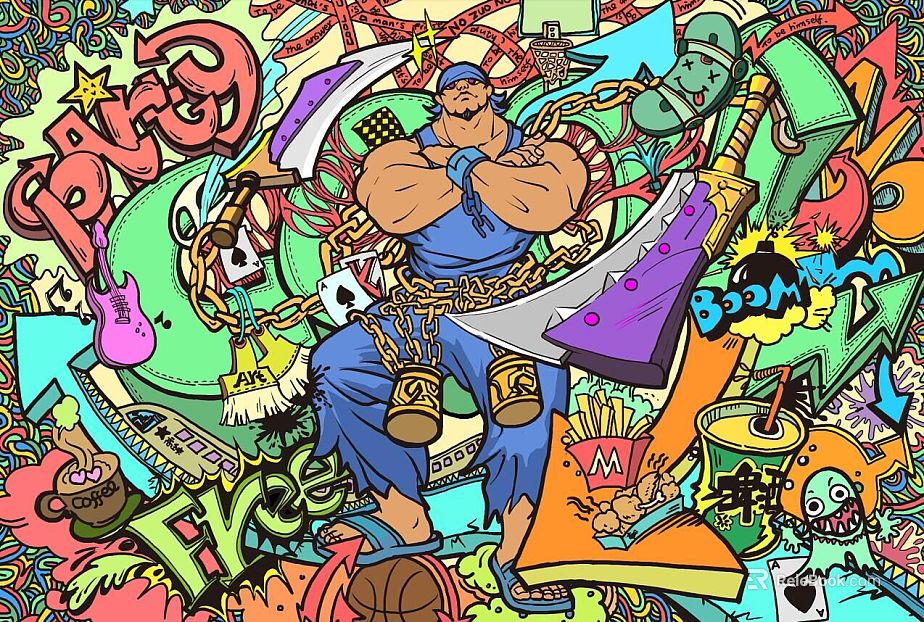 cartoon painting texture