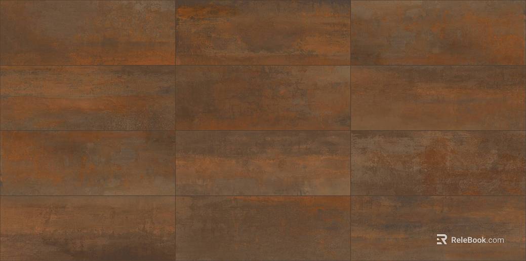 Retro brown rust brick indoor wall surface floor texture