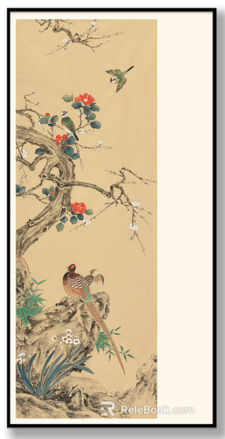 flower-and-bird painting texture