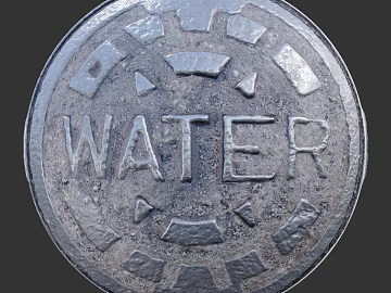 Manhole Cover PBR texture (ID:ffach650214)