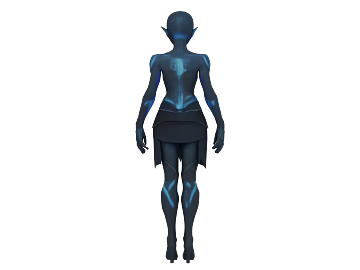 Blue and Black Phantom Pattern Human Character Skin texture (ID:ffaeh639024)