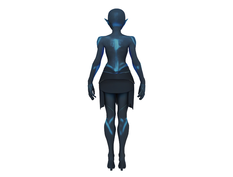 Blue and Black Phantom Pattern Human Character Skin texture