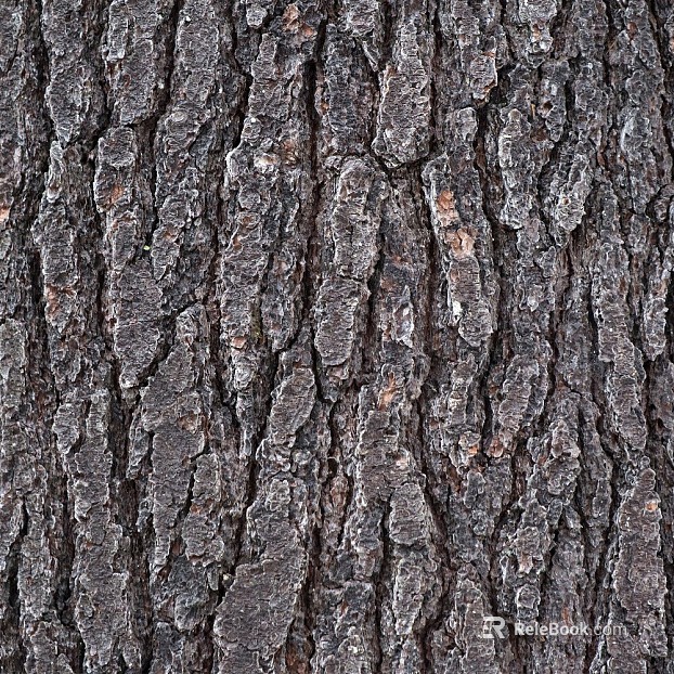Dark Grey Bark Natural Decoration Map texture