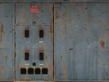 Industrial wind gray blue old metal distribution panel texture (ID:ffaeh407126)