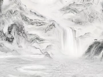 landscape painting 3d model