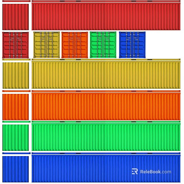 Multi-color container industrial transport components texture