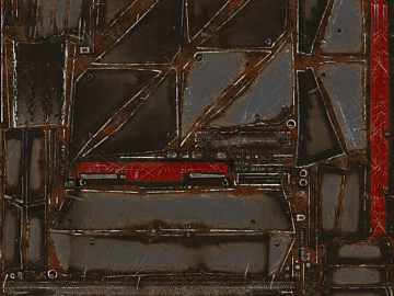 Industrial wind red gray old metal sheet texture (ID:ffaeh506532)
