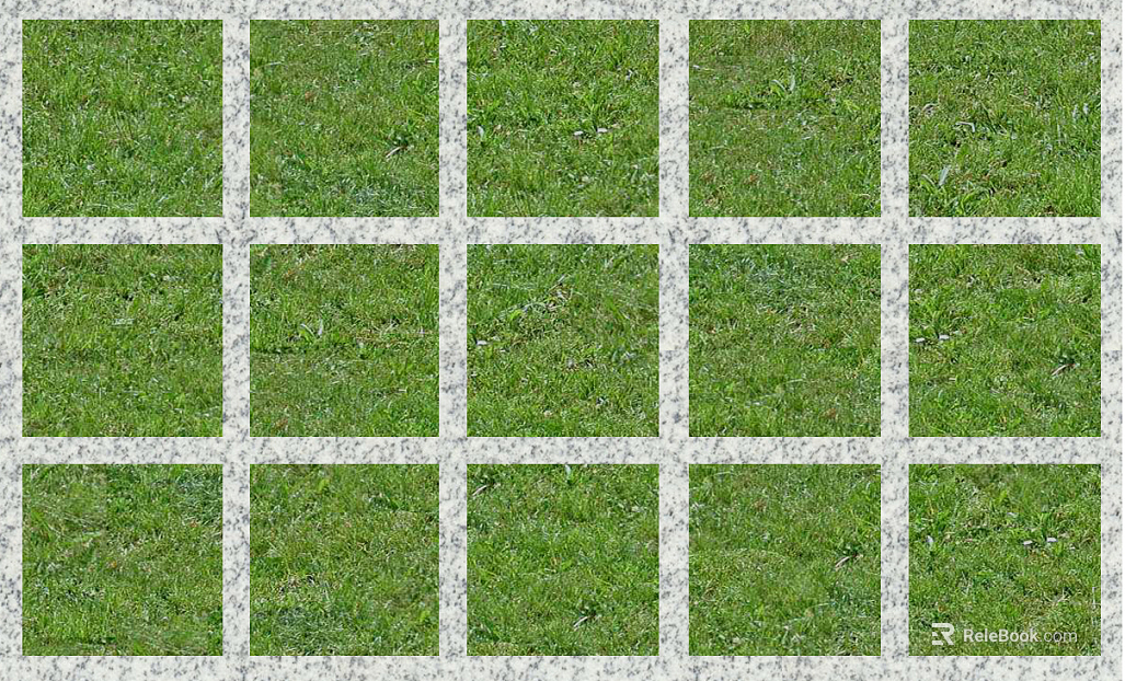 grass-planting brick texture