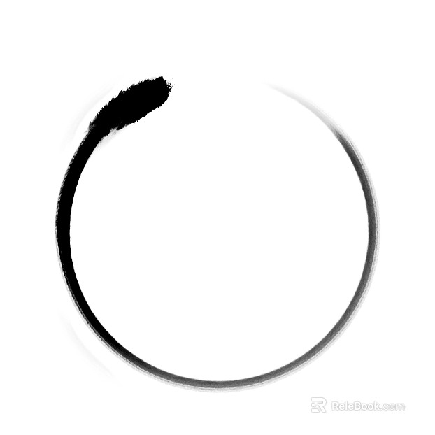 Chinese style ink ink ring round border ink texture