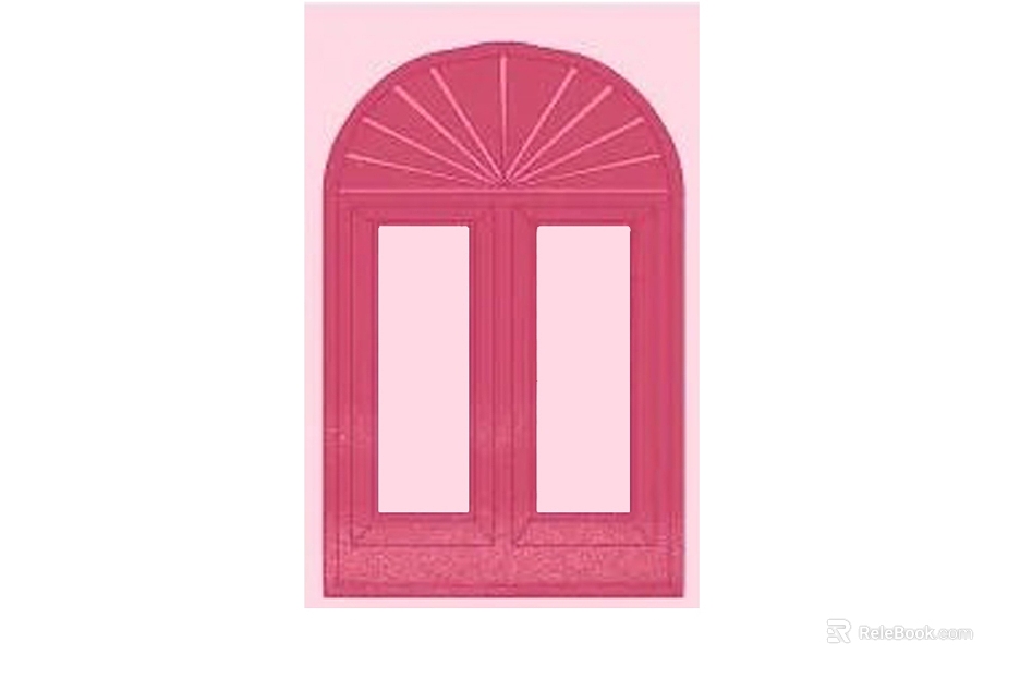 rose red retro arched windows texture