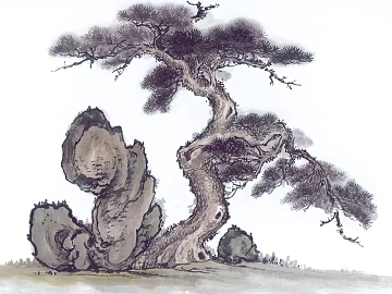 Ancient Tree Decorative Painting texture (ID:ffabf6689)