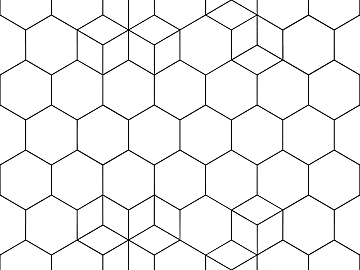 Hexagonal Brick Hexagonal Lattice Black and White texture (ID:ffaeg04847)