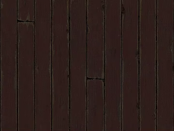 Dark brown old wooden interior wall 3d model