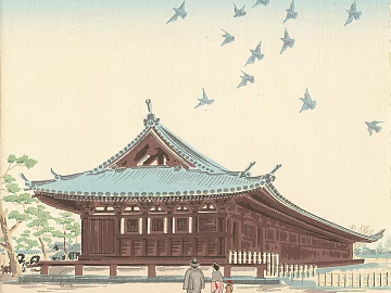 Japanese Ukiyo-e Landscape Painting Japanese Famous Scenic Spot Painting texture (ID:ffaeh273267)