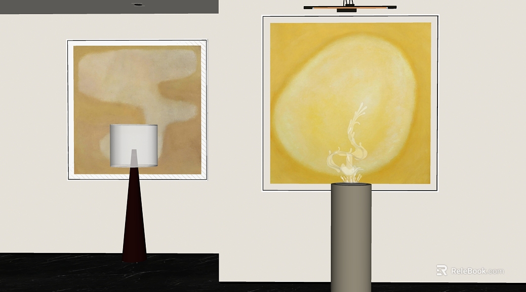 Abstract decorative painting beige wall painting texture