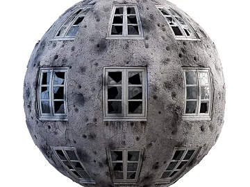 Broken window PBR texture (ID:ffadg13082)