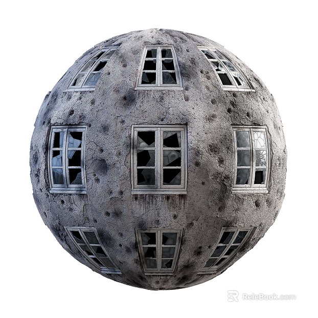 Broken window PBR texture