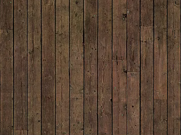 Dark brown old plank indoor flooring 3d model