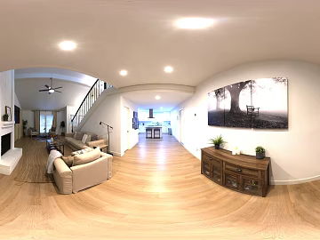 Residential Warm Living Room HDR 3d model