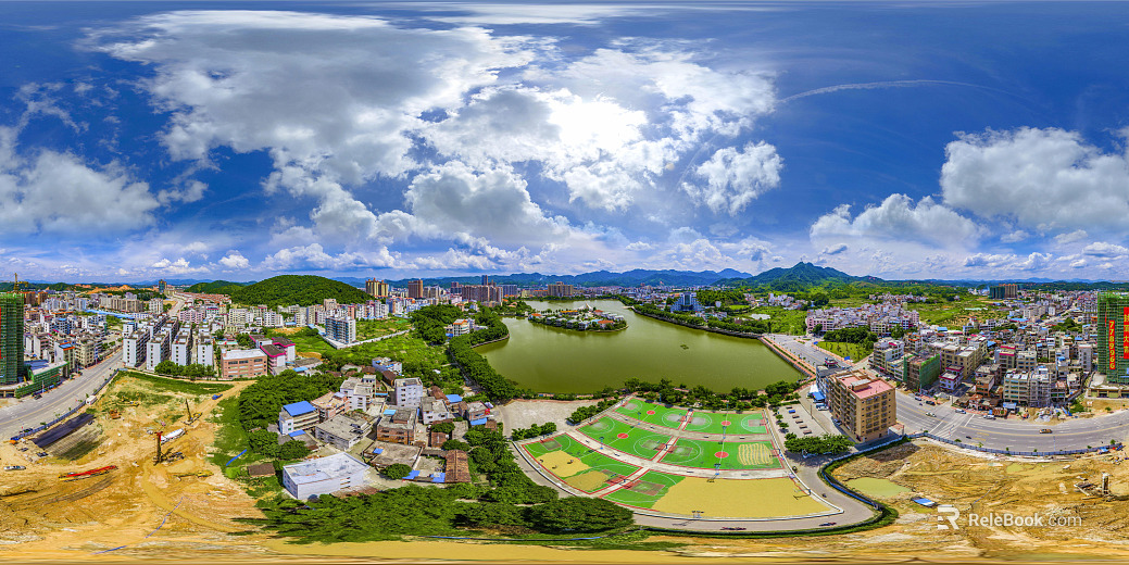 HDR urban ecological greening panorama texture