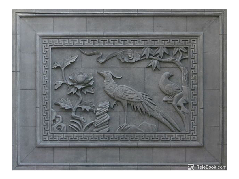 relief gray stone carving texture