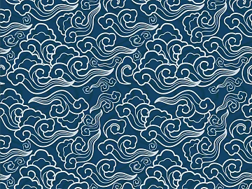 Blue Chinese Xiangyun Wallpaper texture (ID:ffach296946)