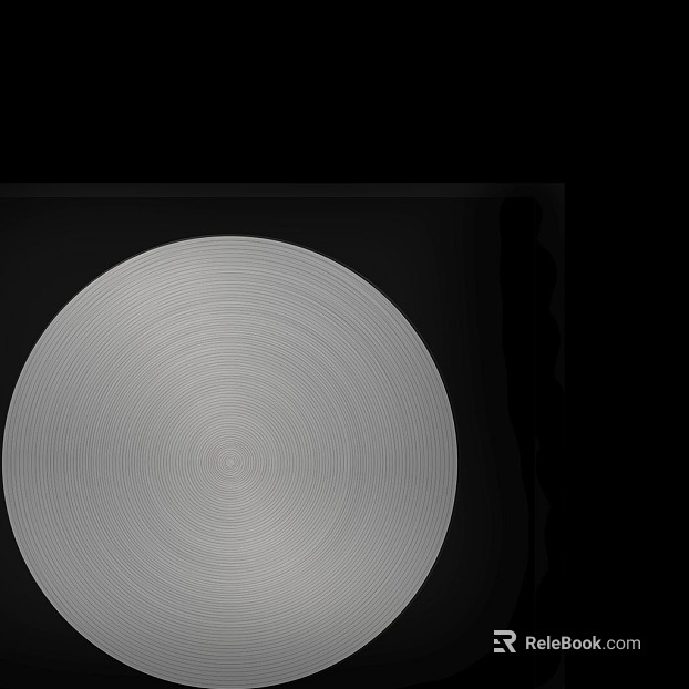 Light gray concentric circle bump map texture