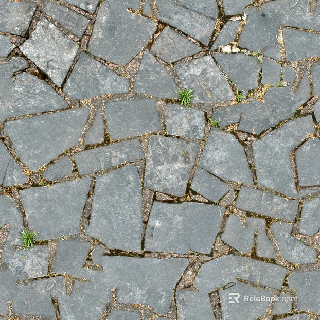 grass-planting brick texture