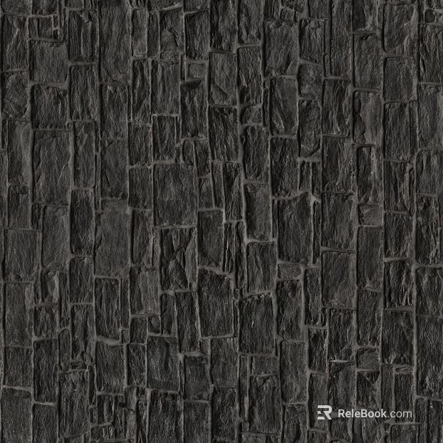 Dark gray culture stone exterior wall tiles texture