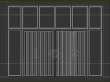 New Chinese-style carved wooden grille door texture (ID:ffaeh700024)