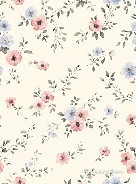 Cloth pattern wall covering wallpaper soft floral pattern printing geometric element pattern texture