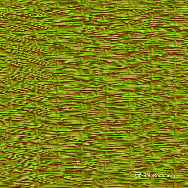 Yellow-green woven furniture finish texture