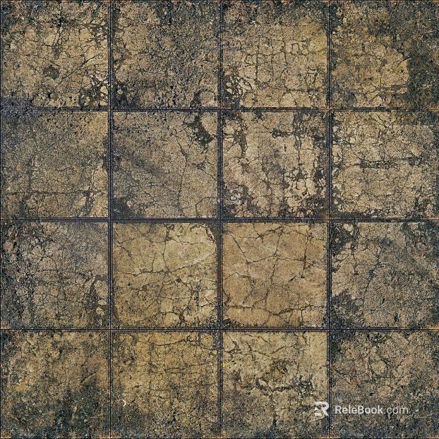 Retro Style Cement Yellow Antique Tile Living Room Floor Tile texture