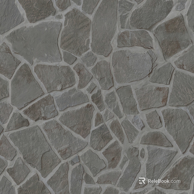 Grey-tone irregular rubble courtyard wall stone texture